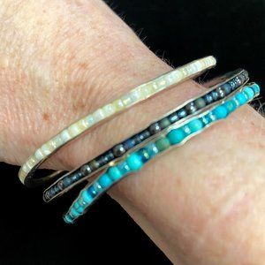 Set of 3 Silpada flexible bangles